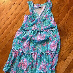 Lilly Pulitzer Lorina V-Neck Dress in Almafi Blue Sz Small
